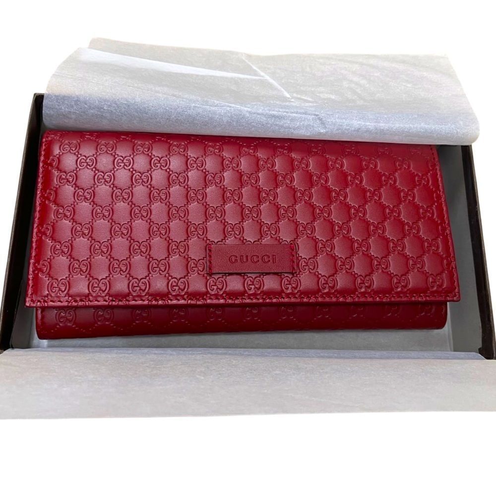 🌟NEW🌟Gucci 🌟Red Logo Leather Wallet